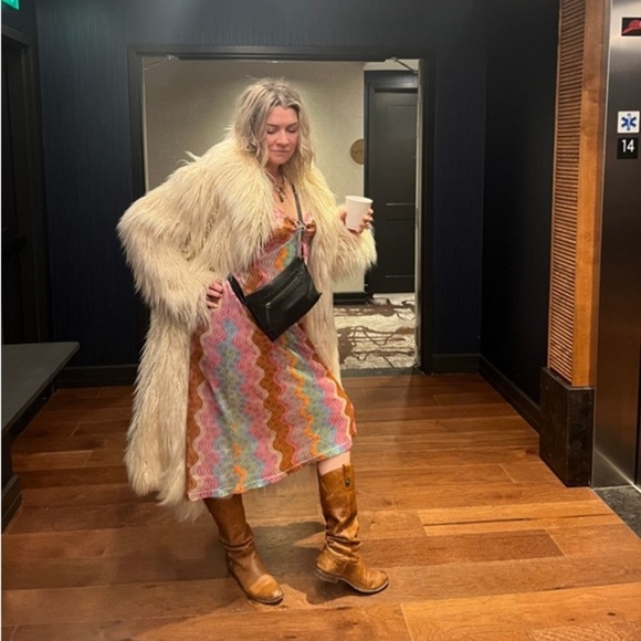 ANNA SUI Swirly Rainbow Knit Dress - Picture 16 of 16